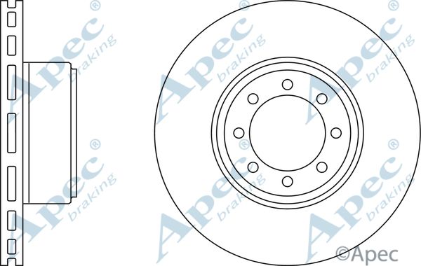 APEC BRAKING stabdžių diskas DSK2535